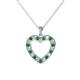 1 - Naomi Emerald and Diamond Heart Pendant 