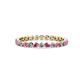 1 - Valerie 2.00 mm Pink Sapphire and Diamond Eternity Band 