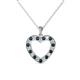1 - Naomi London Blue Topaz and Diamond Heart Pendant 