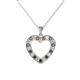 1 - Naomi Smoky Quartz and Diamond Heart Pendant 