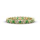 1 - Arria 2.40 mm Emerald and Diamond Eternity Band 