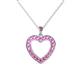 1 - Naomi Pink Sapphire Heart Pendant 