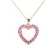 1 - Naomi Pink Sapphire Heart Pendant 