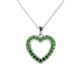 1 - Naomi Green Garnet Heart Pendant 
