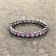 2 - Arria 2.40 mm Pink Sapphire and Diamond Eternity Band 