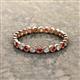 2 - Arria 2.40 mm Red Garnet and Diamond Eternity Band 