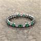 2 - Arria 2.40 mm Emerald and Diamond Eternity Band 