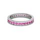 3 - Celina 2.40 mm Round Pink Sapphire Eternity Band 