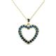1 - Naomi Blue Diamond Heart Pendant 
