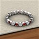2 - Arria 2.70 mm Red Garnet and Diamond Eternity Band 