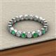 2 - Arria 2.70 mm Emerald and Diamond Eternity Band 