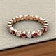 2 - Arria 2.70 mm Red Garnet and Diamond Eternity Band 