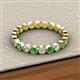 2 - Arria 2.70 mm Emerald and Diamond Eternity Band 