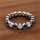 2 - Arria 3.00 mm Blue Sapphire and Diamond Eternity Band 