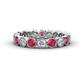 1 - Arria 3.00 mm Ruby and Diamond Eternity Band 