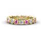 1 - Arria 3.00 mm Pink Sapphire and Diamond Eternity Band 