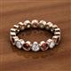 2 - Arria 3.00 mm Red Garnet and Diamond Eternity Band 