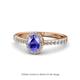 1 - Verna Desire Oval Cut Tanzanite and Diamond Halo Engagement Ring 