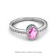 2 - Verna Desire Oval Cut Pink Sapphire and Diamond Halo Engagement Ring 