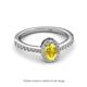 2 - Verna Desire Oval Cut Yellow Sapphire and Diamond Halo Engagement Ring 