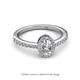 2 - Verna Desire Oval Cut Diamond Halo Engagement Ring 