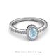 2 - Verna Desire Oval Cut Aquamarine and Diamond Halo Engagement Ring 