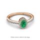2 - Verna Desire Oval Cut Emerald and Diamond Halo Engagement Ring 