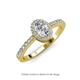 3 - Verna Desire Oval Cut Diamond Halo Engagement Ring 