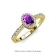 3 - Verna Desire Oval Cut Amethyst and Diamond Halo Engagement Ring 