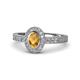 1 - Annabel Desire Oval Cut Citrine and Diamond Halo Engagement Ring 