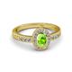 2 - Annabel Desire Oval Cut Peridot and Diamond Halo Engagement Ring 
