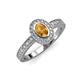 3 - Annabel Desire Oval Cut Citrine and Diamond Halo Engagement Ring 