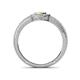 4 - Annabel Desire Oval Cut Peridot and Diamond Halo Engagement Ring 