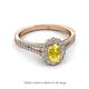 2 - Raisa Desire Oval Shape Yellow Sapphire and Round Diamond Halo Engagement Ring 
