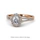 1 - Raisa Desire GIA Certified Oval Shape Diamond and Round Diamond Halo Engagement Ring 