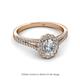 2 - Raisa Desire GIA Certified Oval Shape Diamond and Round Diamond Halo Engagement Ring 