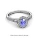 2 - Raisa Desire Oval Shape Tanzanite and Round Diamond Halo Engagement Ring 
