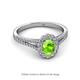 2 - Raisa Desire Oval Shape Peridot and Round Diamond Halo Engagement Ring 