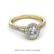 2 - Raisa Desire GIA Certified Oval Shape Diamond and Round Diamond Halo Engagement Ring 