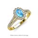 3 - Raisa Desire Oval Shape Blue Topaz and Round Diamond Halo Engagement Ring 