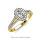 3 - Raisa Desire GIA Certified Oval Shape Diamond and Round Diamond Halo Engagement Ring 