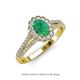 3 - Raisa Desire Oval Shape Emerald and Round Diamond Halo Engagement Ring 