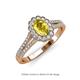 3 - Raisa Desire Oval Shape Yellow Sapphire and Round Diamond Halo Engagement Ring 