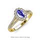 3 - Raisa Desire Oval Shape Tanzanite and Round Diamond Halo Engagement Ring 