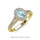 3 - Raisa Desire Oval Shape Aquamarine and Round Diamond Halo Engagement Ring 