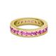 3 - Celina 3.00 mm Round Pink Sapphire Eternity Band 