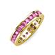 4 - Celina 3.00 mm Round Pink Sapphire Eternity Band 