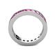 5 - Celina 3.00 mm Round Pink Sapphire Eternity Band 