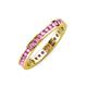 4 - Celina 2.00 mm Round Pink Sapphire Eternity Band 