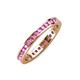 4 - Celina 2.00 mm Round Pink Sapphire Eternity Band 